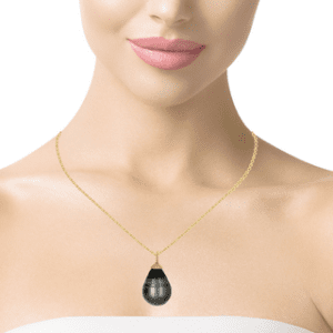 Silver Tahitian Pearl with 18kt Yellow Gold Cap