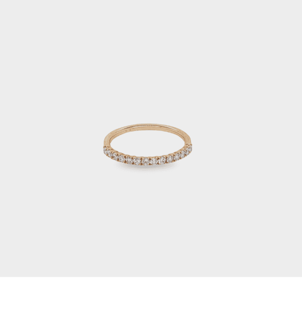 18kt Rose Gold and Diamond Partial Infinity band