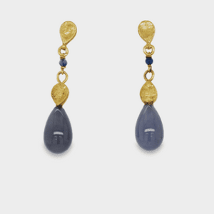 Lavender Chalcedony Drops on 18kt Yellow Gold