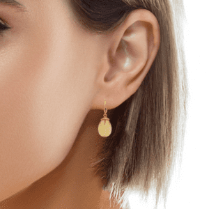 Citrine Drops on 18kt Yellow Gold & Yellow Diamond Ear Wire