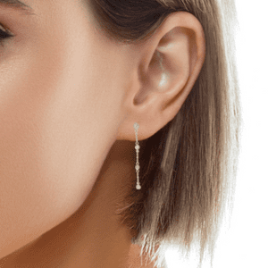 14kt White Gold & Diamond Dangle Earrings