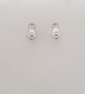 11x12mm White South Sea Pearl on 18kt White Gold "O" Findings