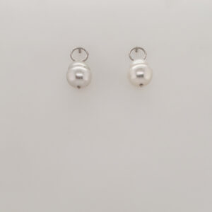 11x12mm White South Sea Pearl on 18kt White Gold "O" Findings
