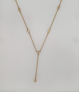 14kt Yellow Gold & Diamond (0.25 tcw) 18" "Y" Chain