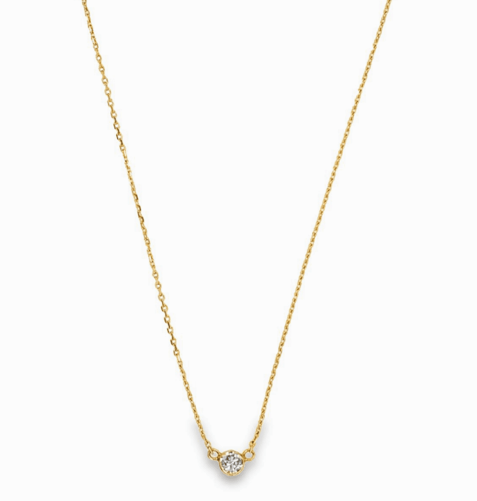 14kt Yellow Gold, Floating Diamond in Buttercup Setting