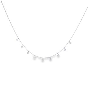 14kt White Gold Chain with Diamonds
