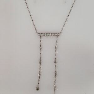 15" 14kt White Gold Chain with Diamonds (.27TCW)