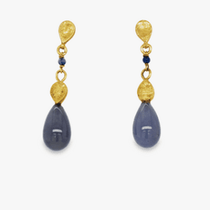 Lavender Chalcedony Drops on 18kt Yellow Gold