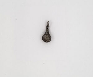 Blackened Silver Champagne Diamond Pave Drop