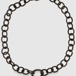 Blackened Silver Chain with Pave Diamond Clasp
