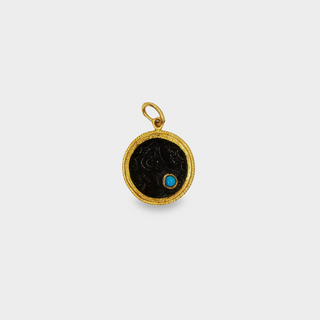 Ottoman Coin Pendant With Turquoise
