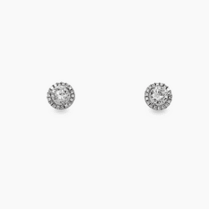Diamond Studs set in 14kt White Gold Three Prong Earring