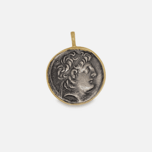 Coin Pendant, 18kt Yellow Gold & Blackened Silver