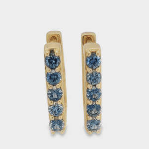 14kt Yellow Gold Montana Sapphire Earrings