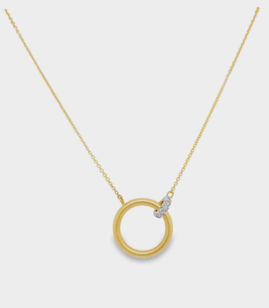 18kt Yellow Gold Embrace Open Link Necklace