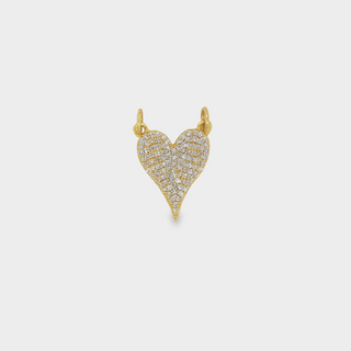 18kt Yellow Gold & Diamond Heart Pendant