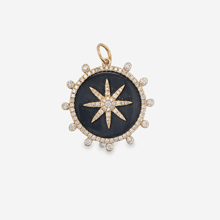 14kt Yellow Gold, Diamond & Star Pendant