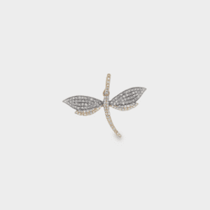 Firefly Charm, Sterling Silver and 14kt Yellow Gold with Diamonds