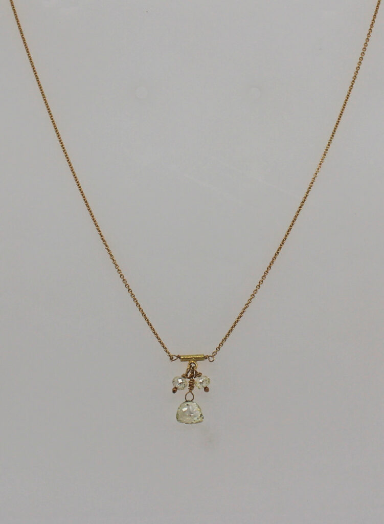14kt Yellow Gold & Diamond Crescent Moon & Stars