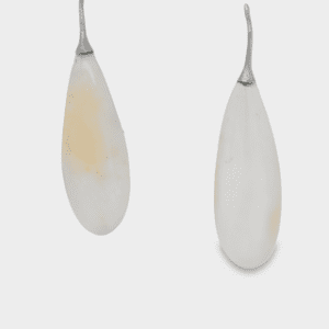 White Coral & 18kt White Gold Findings