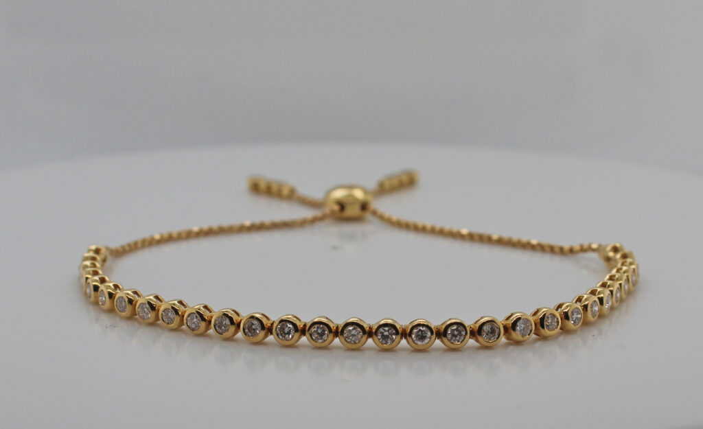 18kt Yellow Gold & Diamond Slide Bracelet