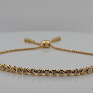 18kt Yellow Gold & Diamond Slide Bracelet