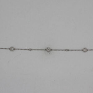 14kt White Gold Diamond Chain Bracelet (0.39tcw)