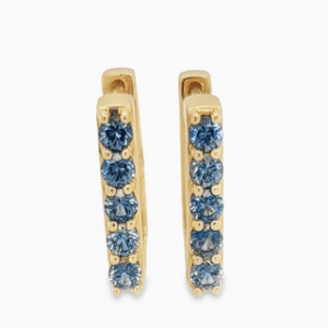 14kt Yellow Gold Montana Sapphire Earrings