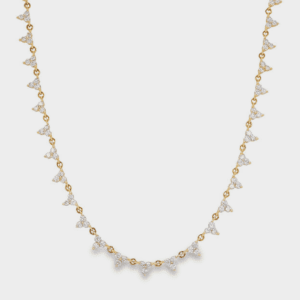 18" Adjustable 14kt Yellow Gold & Diamond Drop Necklace