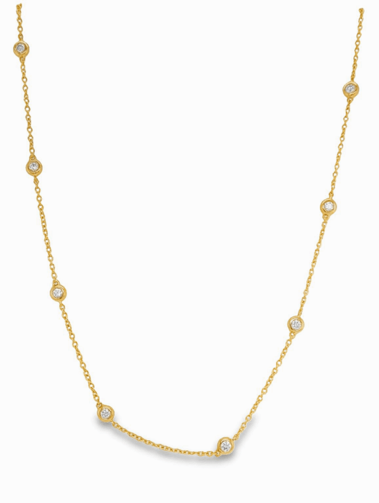 18" 14kt Yellow Gold Diamonds by the Yard Necklace