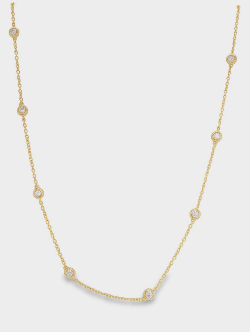 18" 14kt Yellow Gold Diamonds by the Yard Necklace