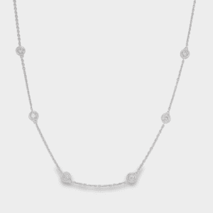 16" 14kt White Gold Diamonds by the Yard Necklace