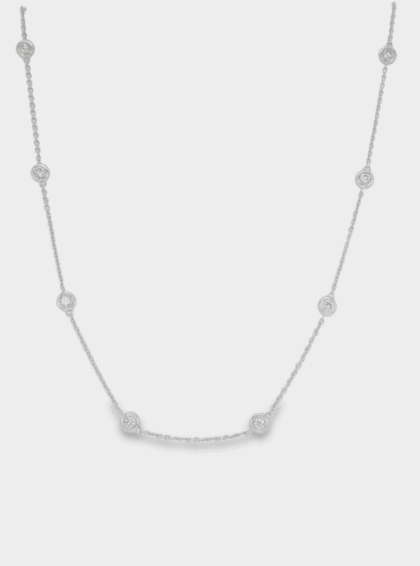 16" 14kt White Gold Diamonds by the Yard Necklace