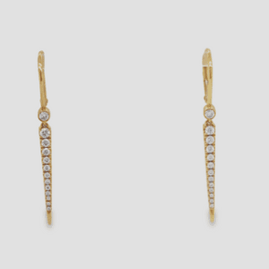 18kt Yellow Gold &Diamond Spike Earrings