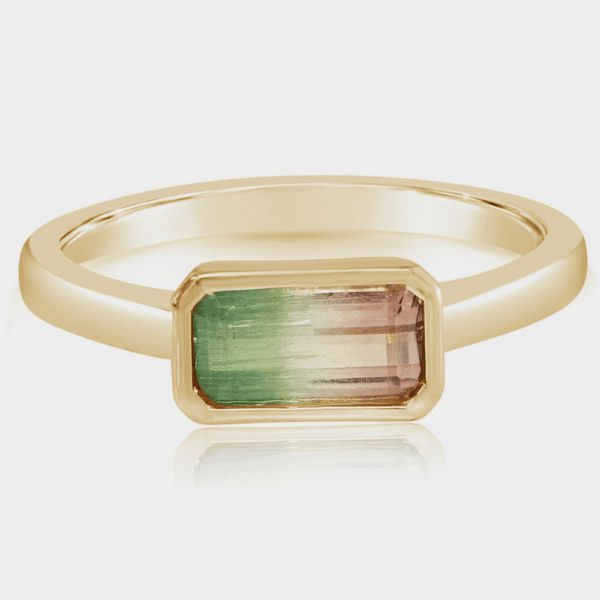 14kt Yellow Gold & Bi-Color Tourmaline (1.20cts) Ring