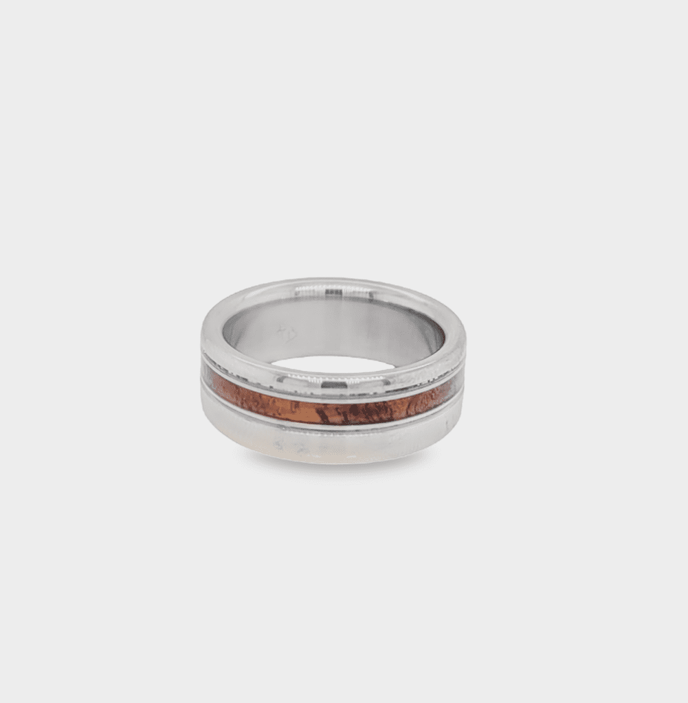 Tiger KOA & Titanium Ring