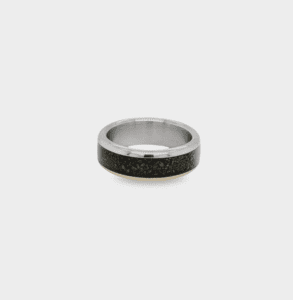 Pyrite & Titanium Ring