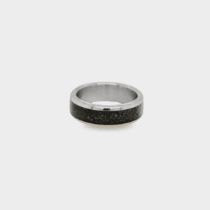 Pyrite & Titanium Ring