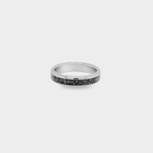 Black Pearl & Titanium Ring
