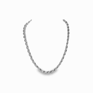Belcher Flat-Satin Silver Chain Necklace