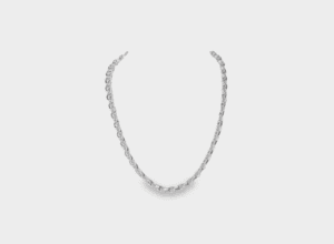 Belcher Flat-Satin Silver Chain Necklace