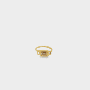 18kt Yellow Gold & Diamond Triad Ring