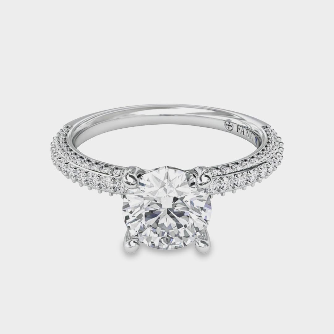 14kt White Gold & Diamond Engagement Ring