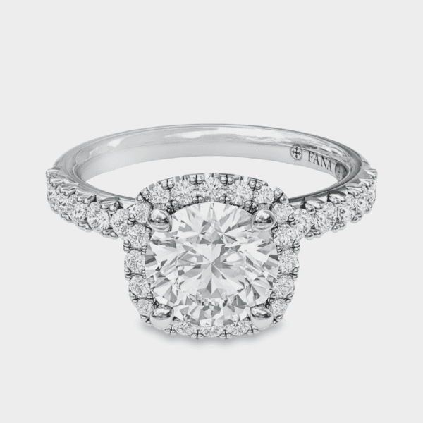 14kt White Gold & Diamond Engagement Ring