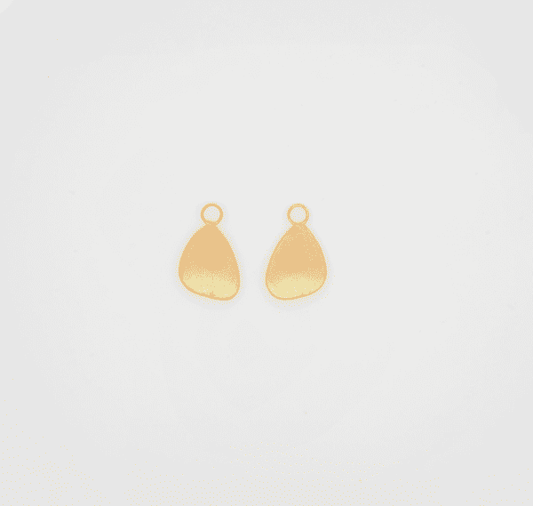 18kt Yellow Gold Off Set Triangle Drops