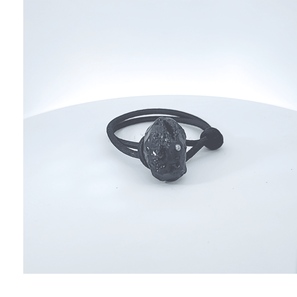 Tourmaline & Diamond Leather Toggle Bracelet