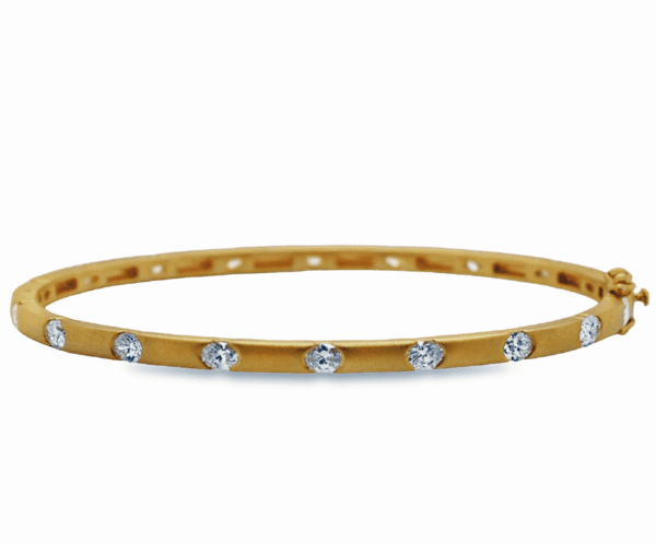 18kt Yellow Gold & Diamond Bangle