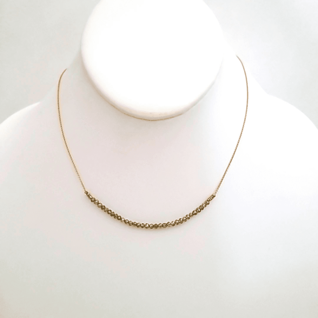 Approximately 6.0tcw Green Faceted Diamond & 18kt Yellow Gold Necklace