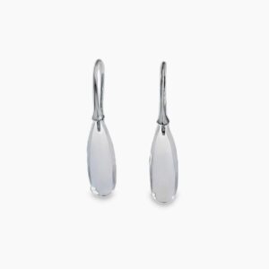 Rocks Crystal Quarts & 18kt White Gold Brushed Wire