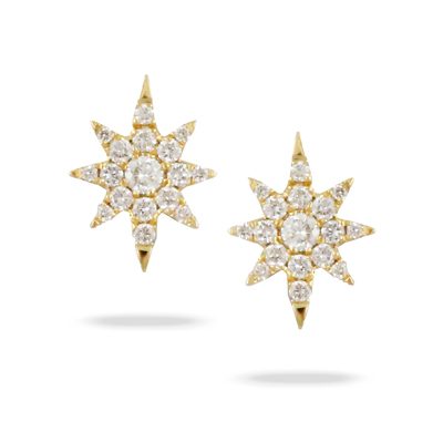 18kt White Gold & Diamond(0.92cts) Star Earrings